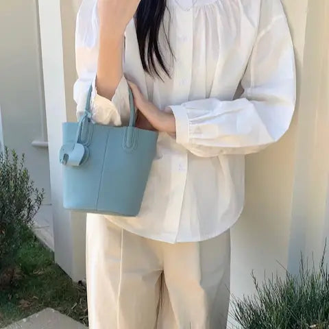 Small Tote/Crossbody Bag W/Matching Bag Charm