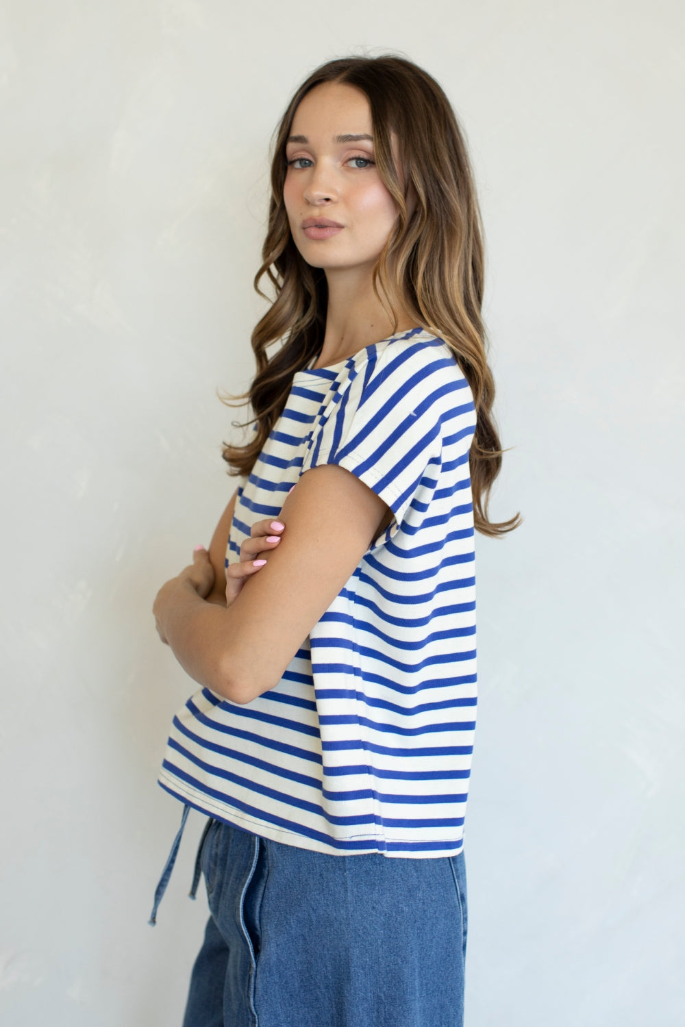 Leon Striped Muscle Top