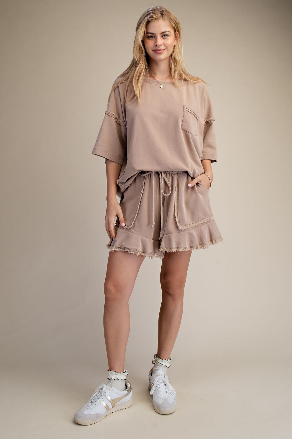 Washed Terry Boxy Top