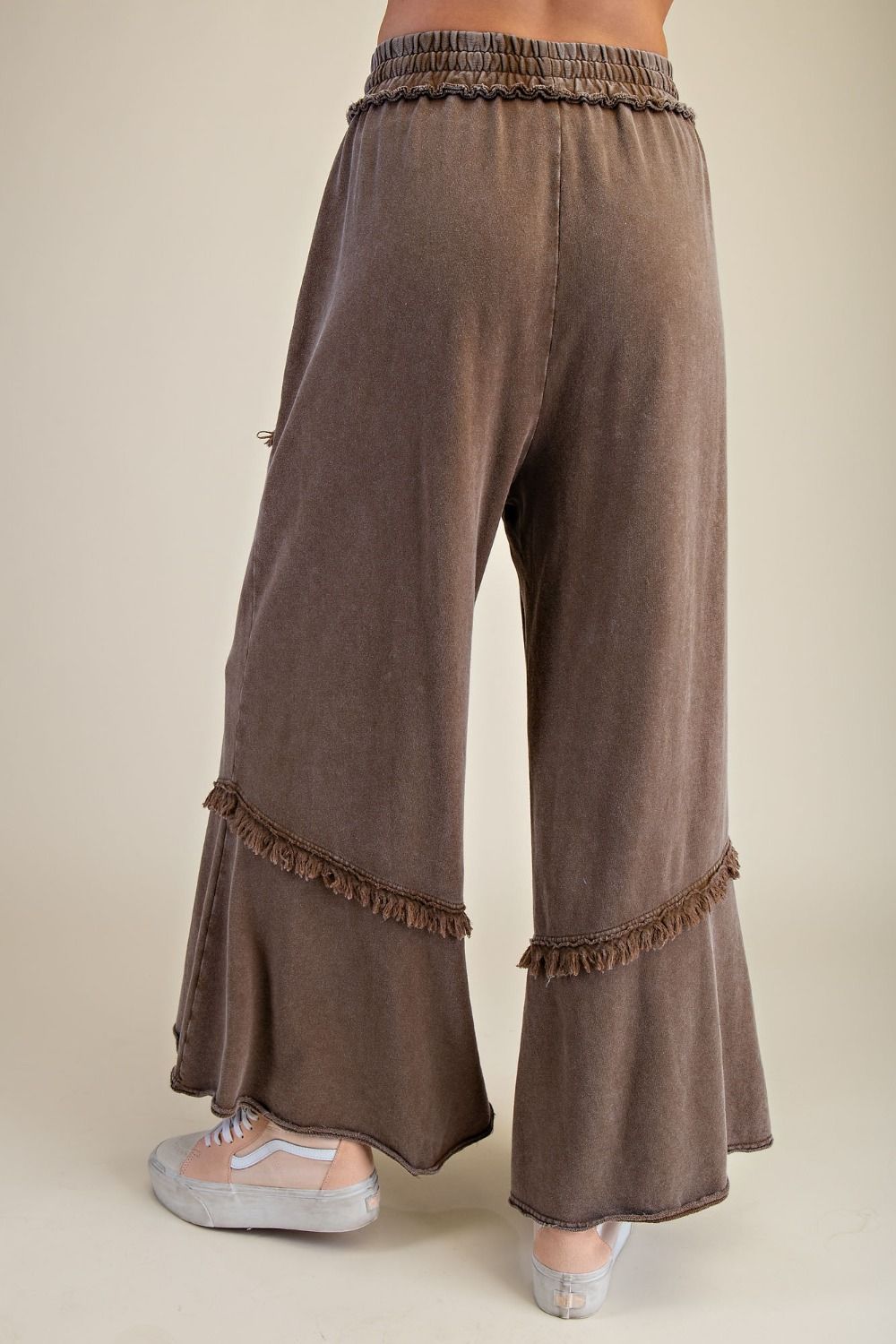 Wide Leg Mineral Washed Terry Pants