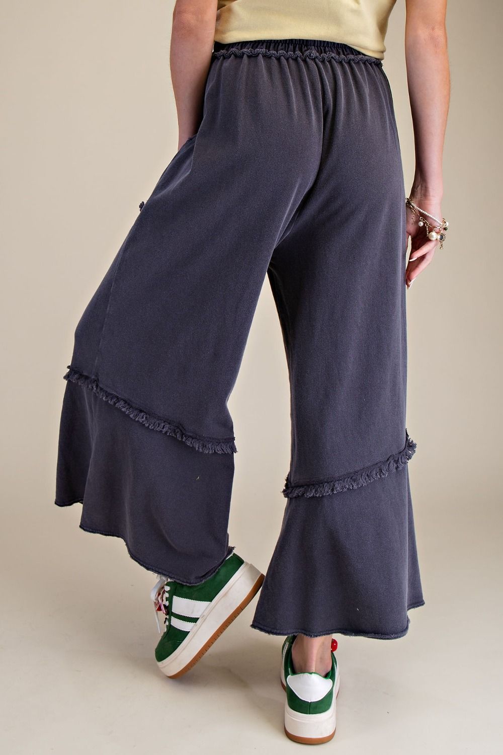 Wide Leg Mineral Washed Terry Pants