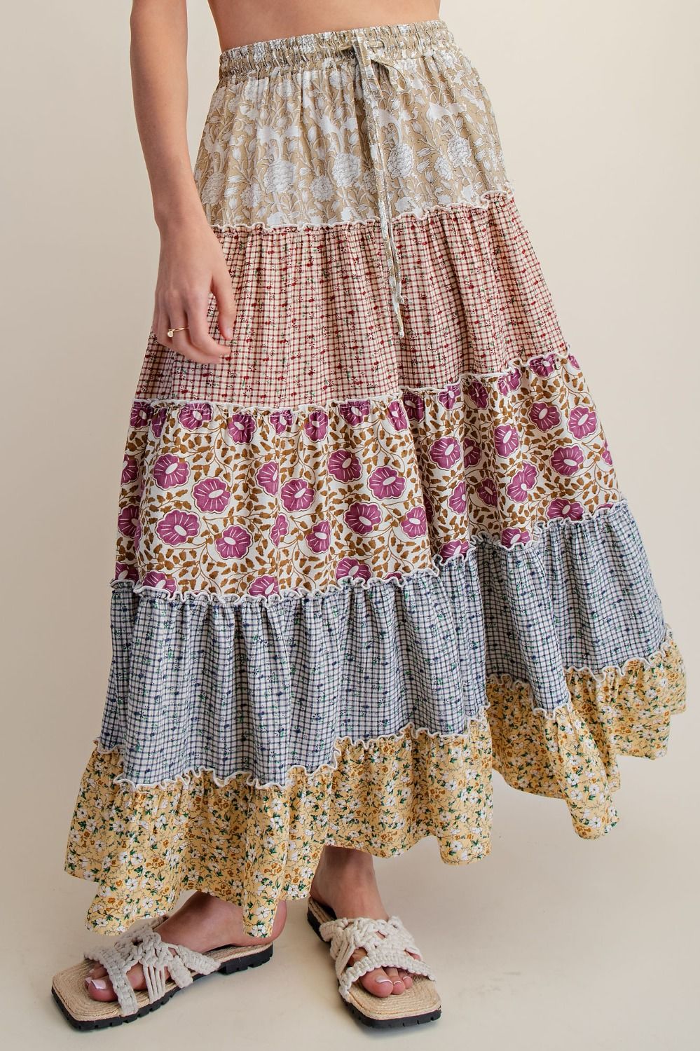 Bohemian Inspired Tiered Maxi Skirt