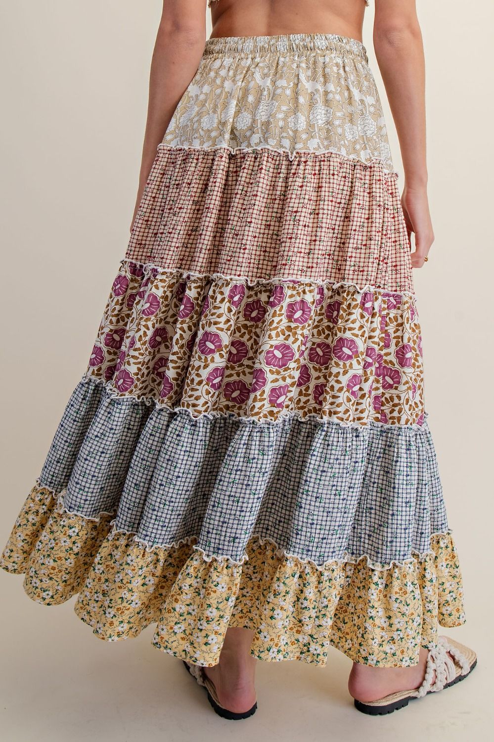 Bohemian Inspired Tiered Maxi Skirt