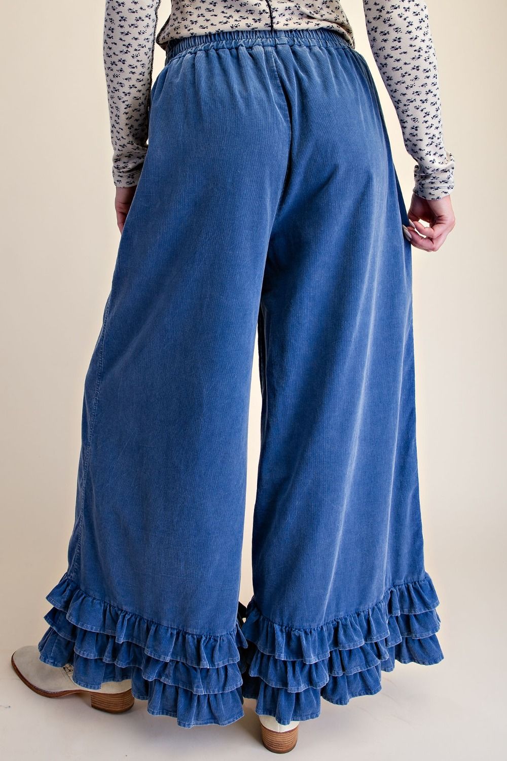 Ruffle Bottom Washed Baby Corduroy Pants