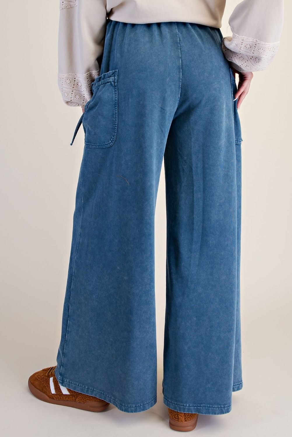 Washed Terry Knit Pants