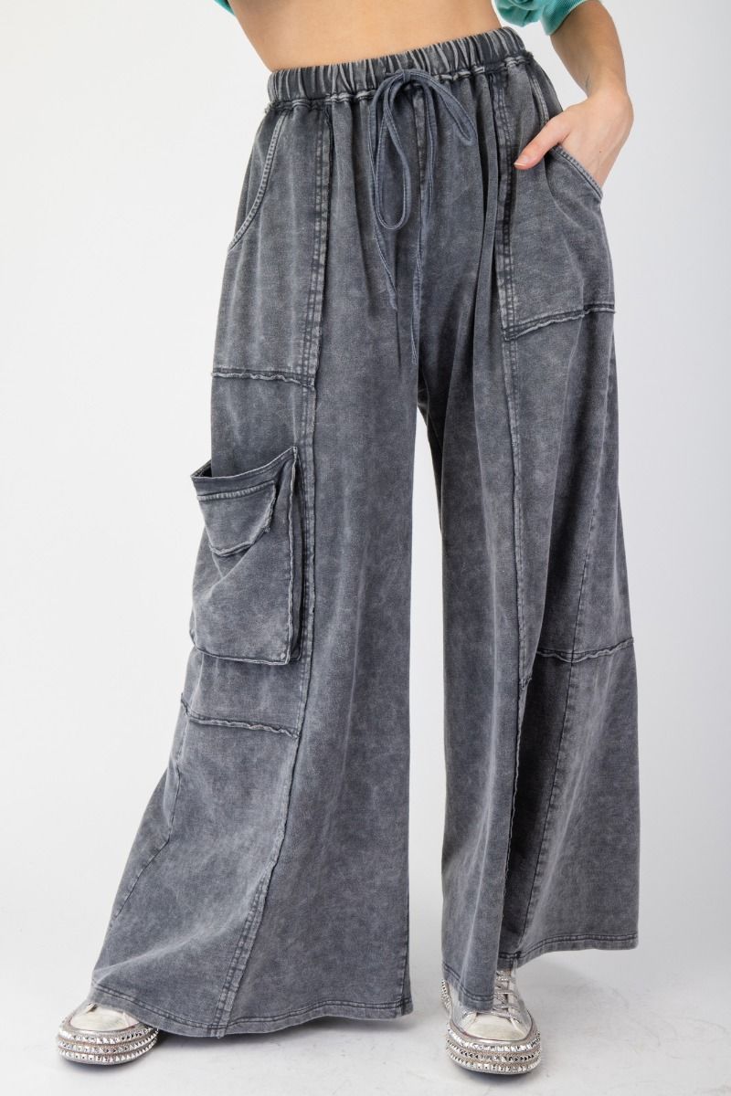 Mineral Washed Terry Knit Pants