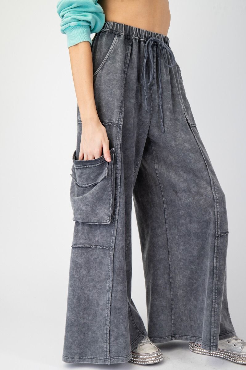 Mineral Washed Terry Knit Pants