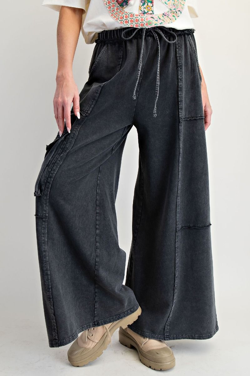 Mineral Washed Terry Knit Pants