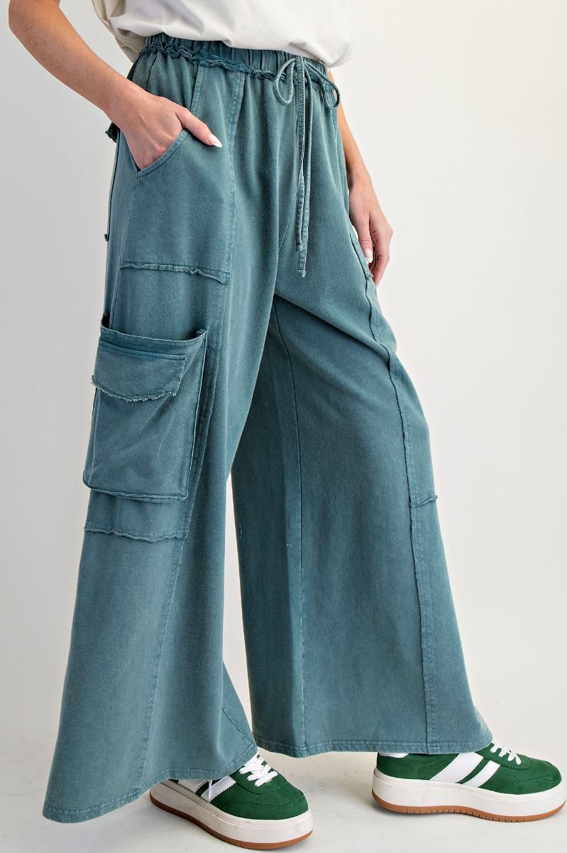 Mineral Washed Terry Knit Pants