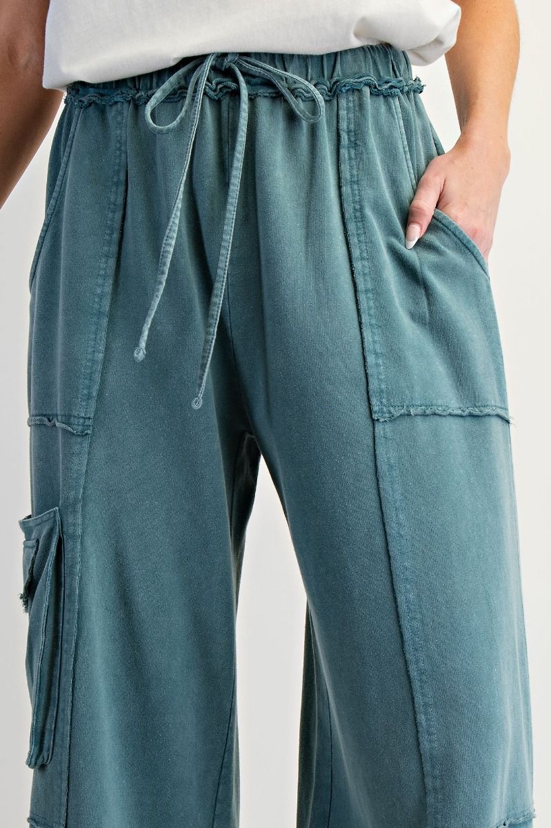 Mineral Washed Terry Knit Pants