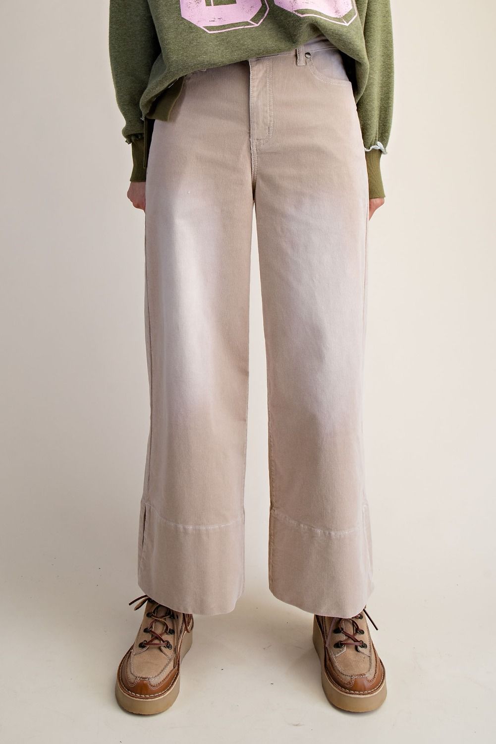 Strecth Baby Corduroy Wide Leg Pants