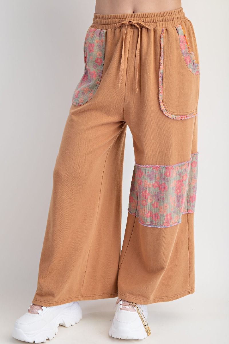 Print Mix Mineral Washed Terry Pants