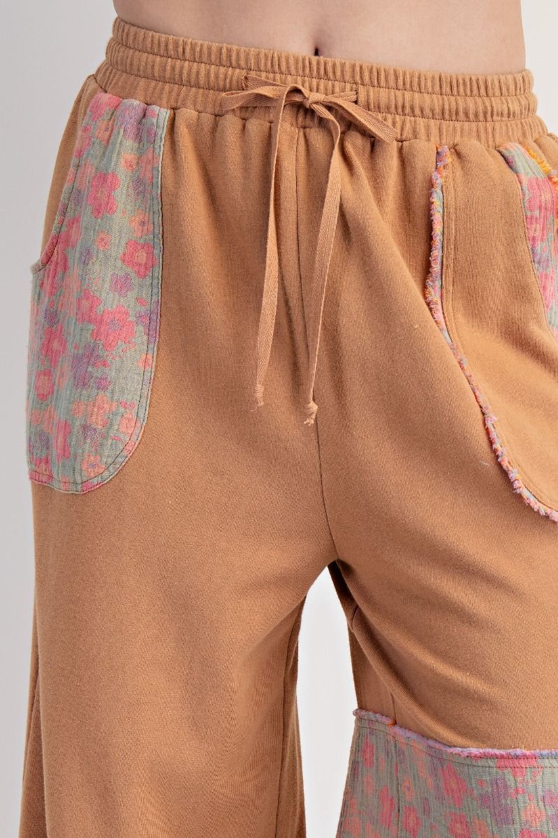 Print Mix Mineral Washed Terry Pants