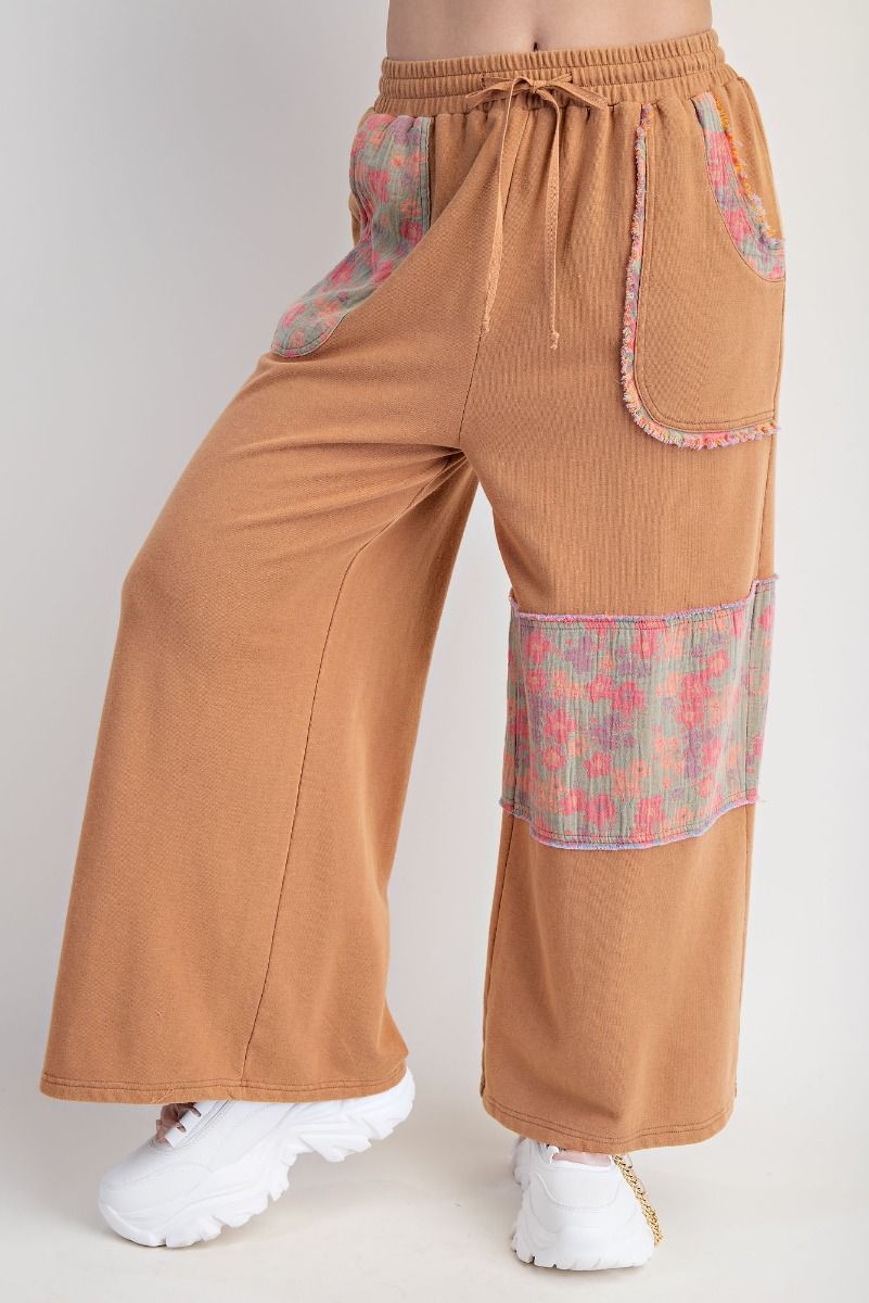 Print Mix Mineral Washed Terry Pants
