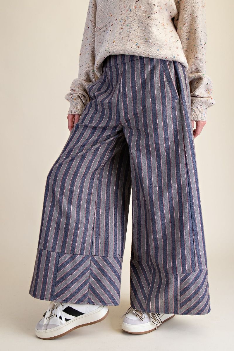 Yarn Dye Stripe Washed Pants