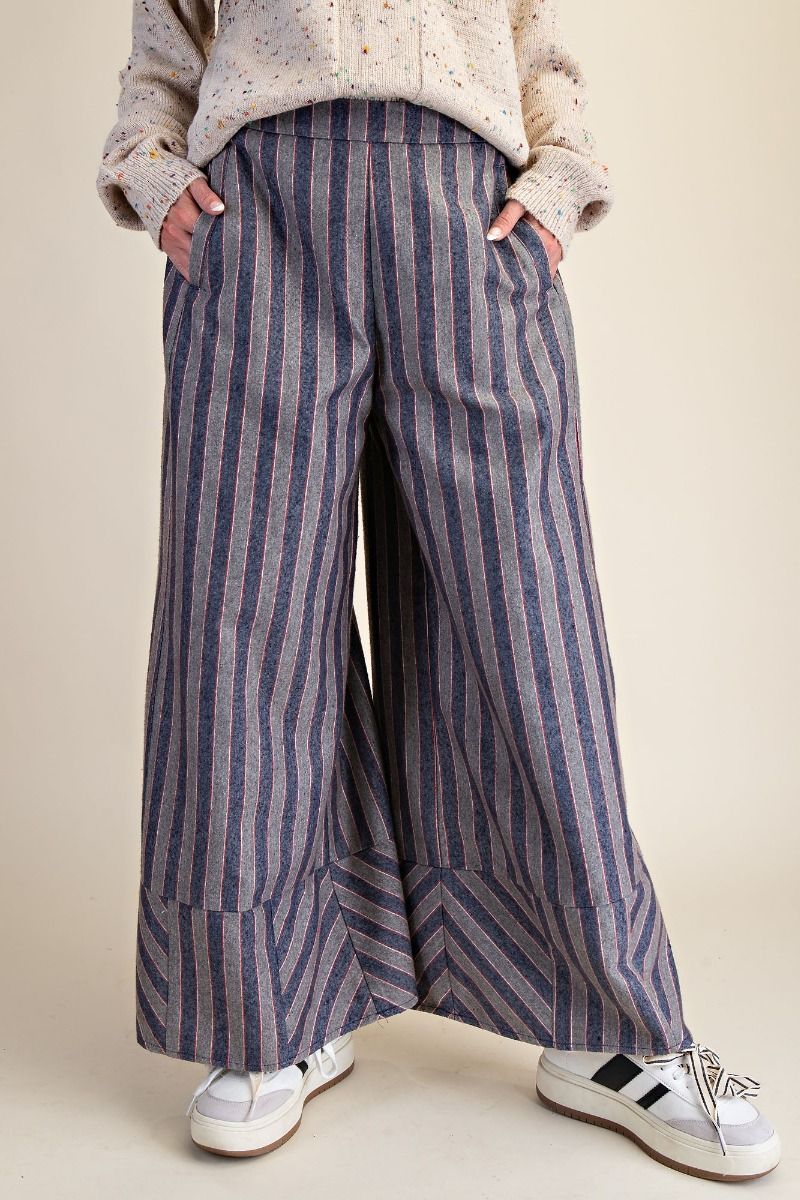 Yarn Dye Stripe Washed Pants
