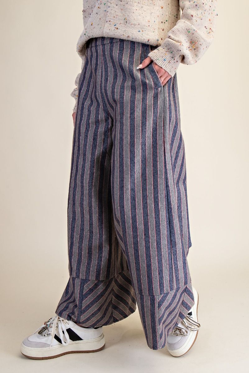 Yarn Dye Stripe Washed Pants