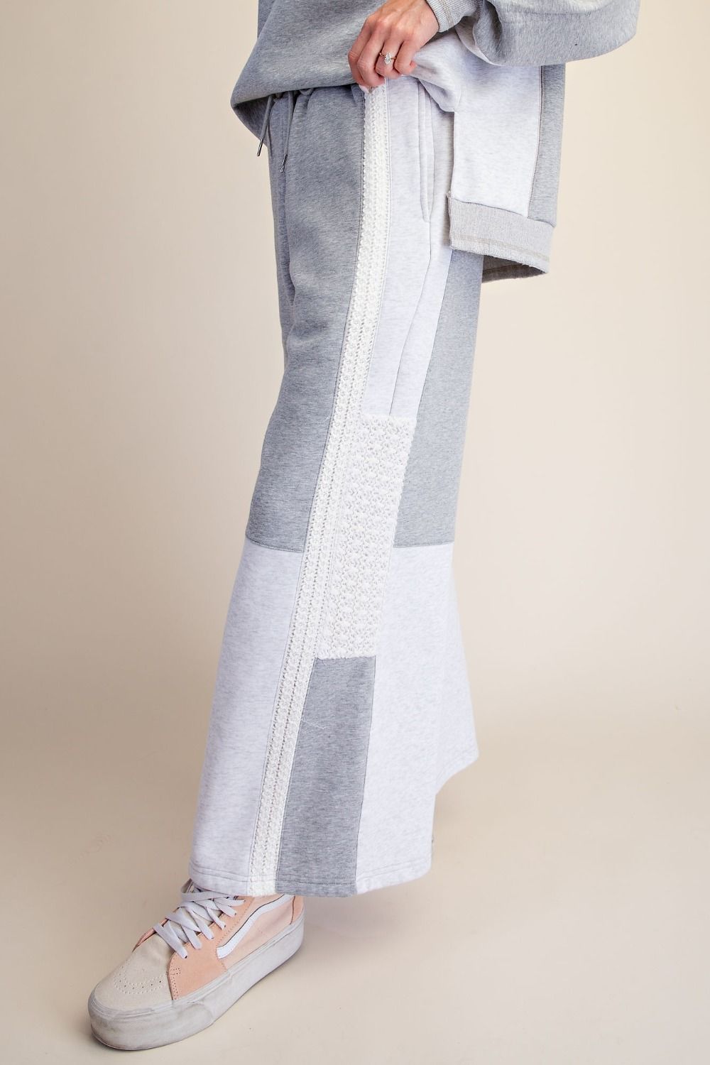 Crochet Mix Terry Knit Pants