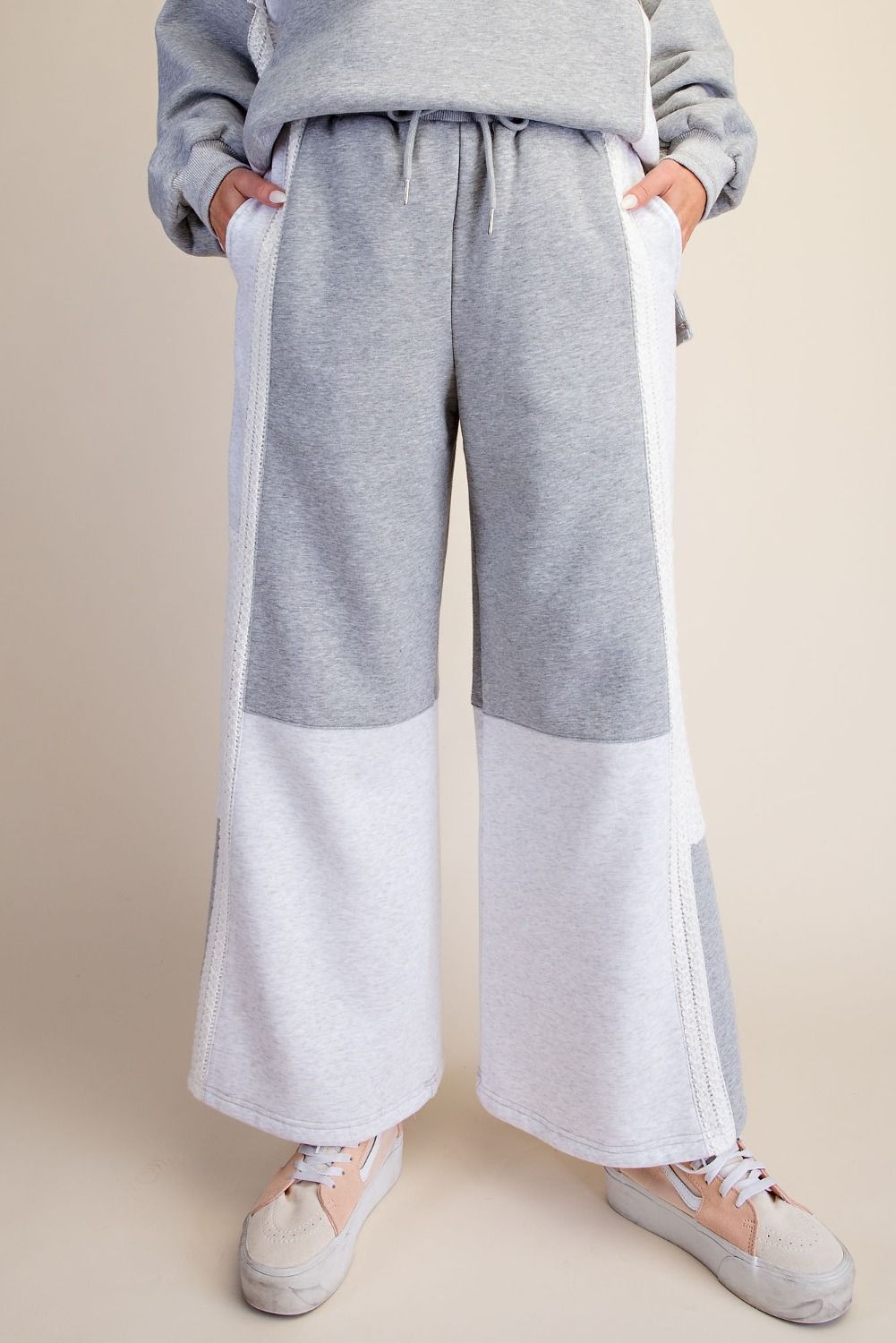 Crochet Mix Terry Knit Pants