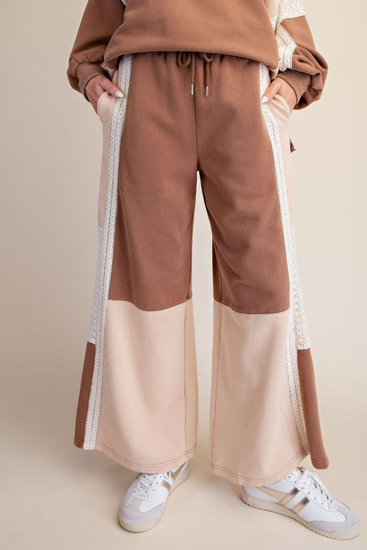 Crochet Mix Terry Knit Pants