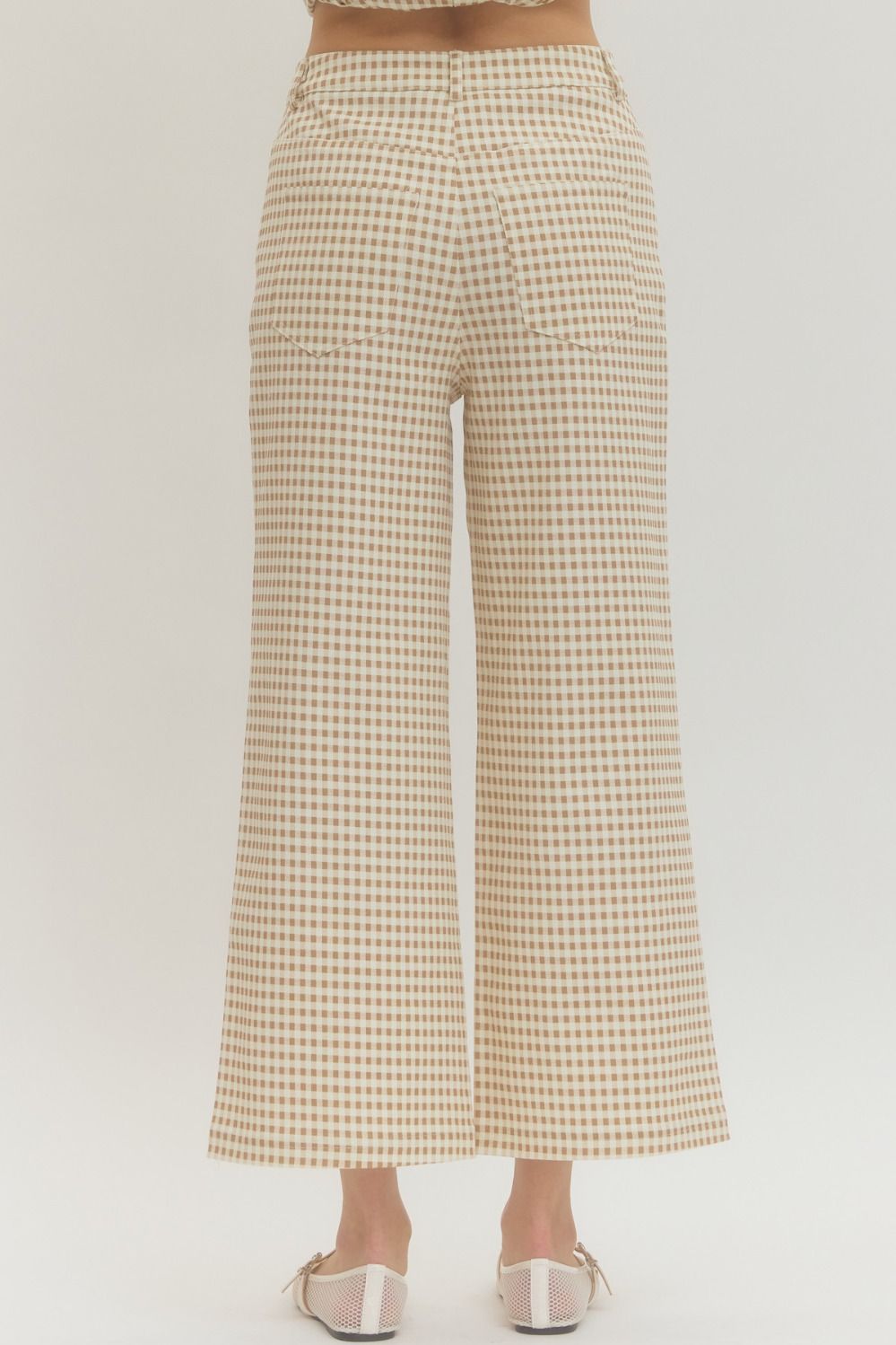 Gingham Straight Leg Pants