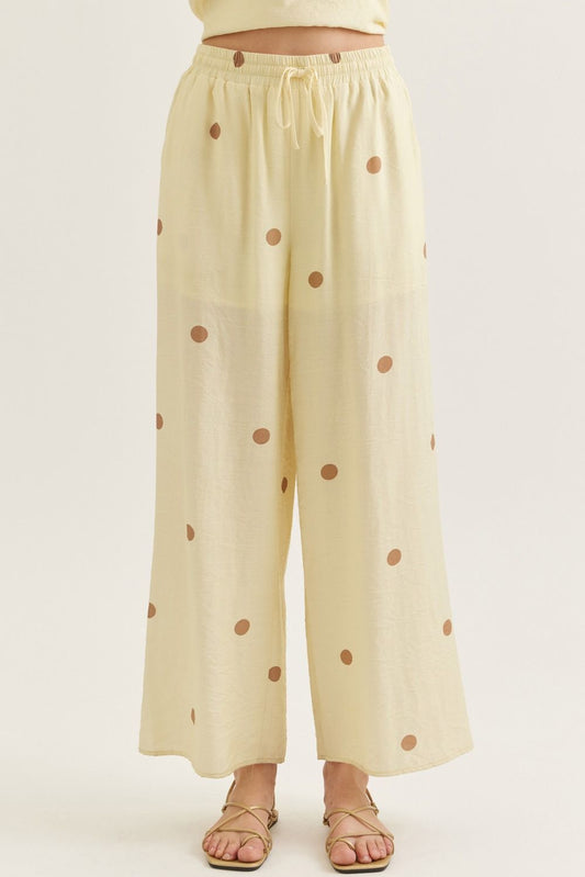 Polka Dot Wide Leg Pants
