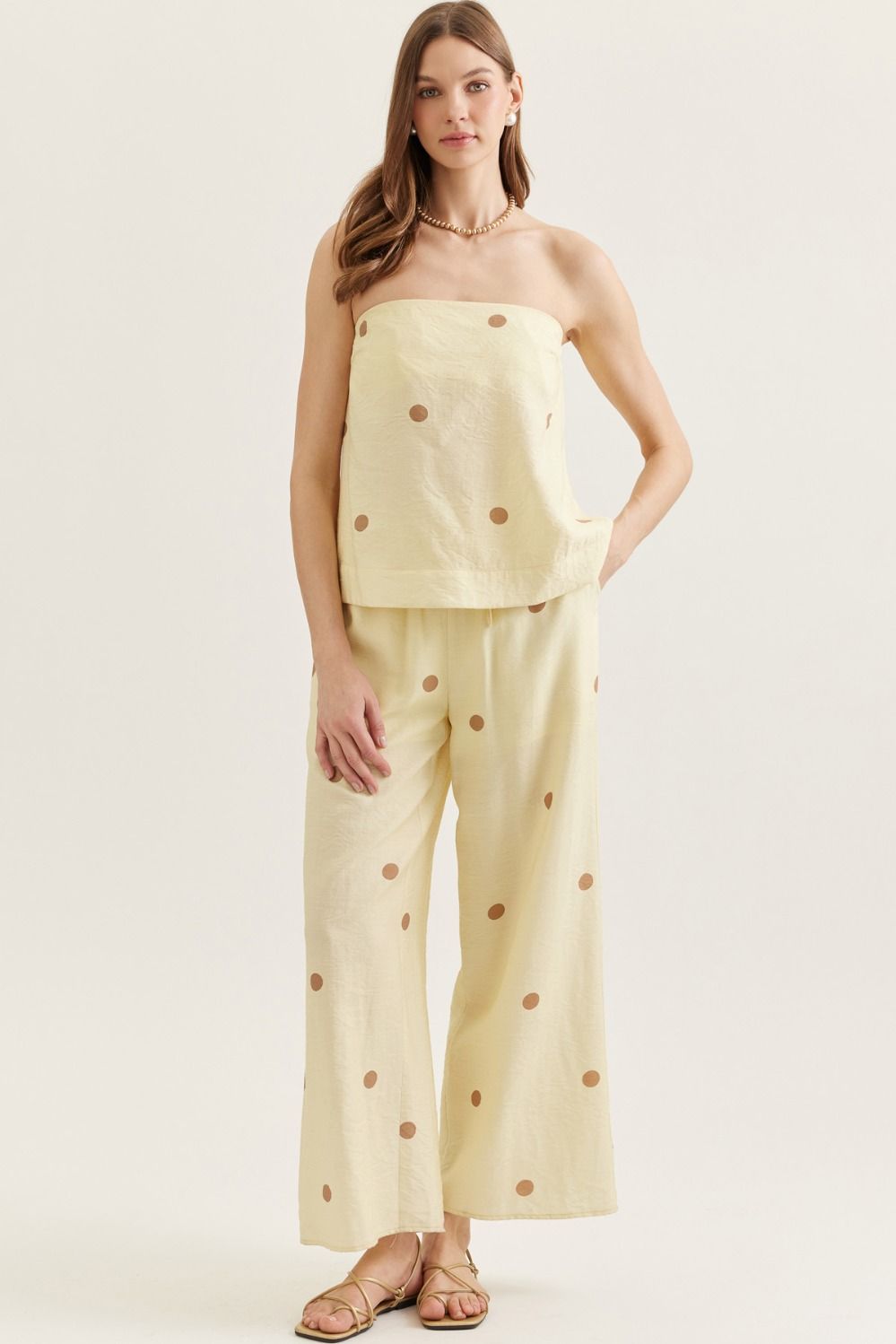 Polka Dot Wide Leg Pants