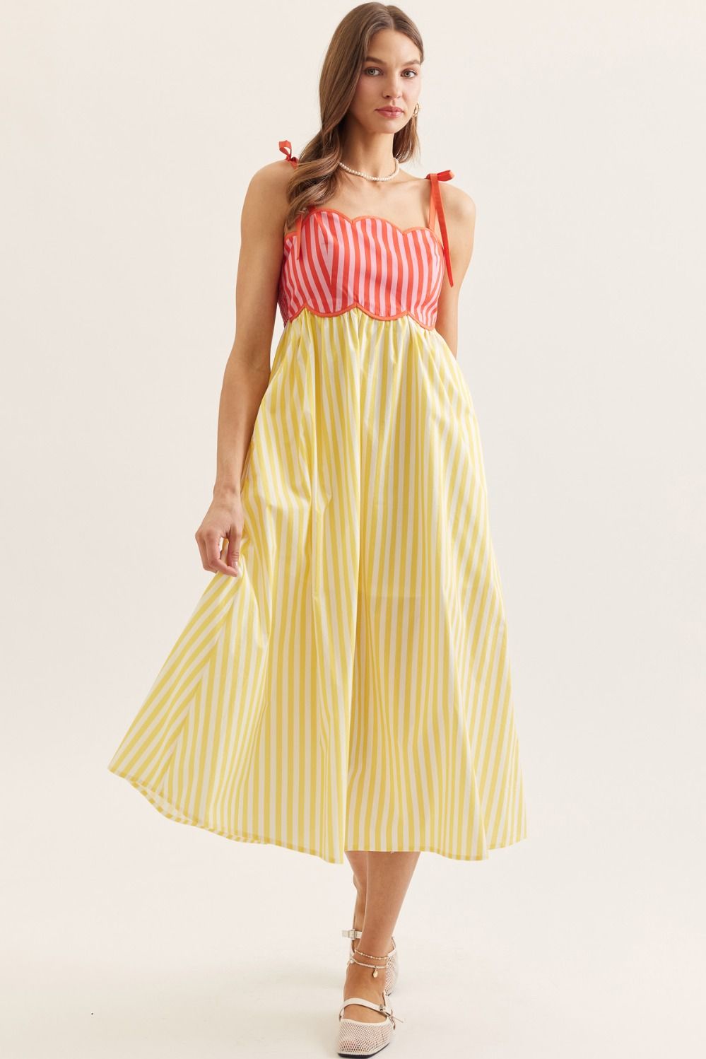 Strawberry Lemonade Midi Dress