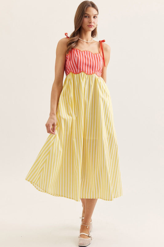 Strawberry Lemonade Midi Dress