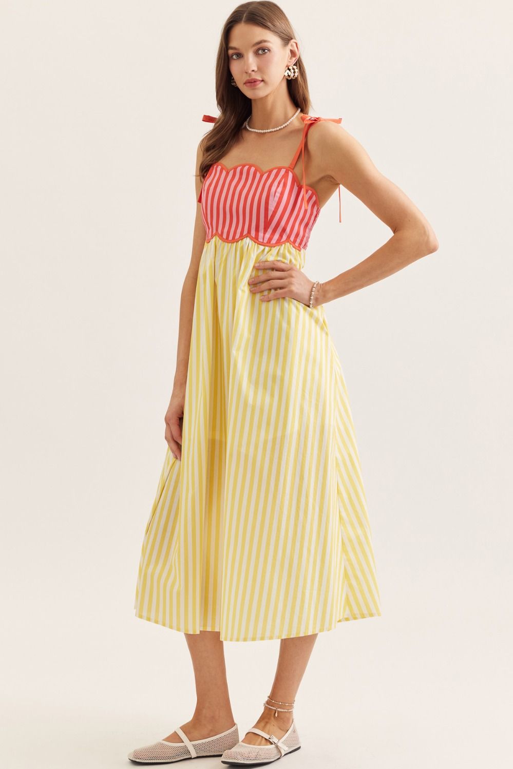 Strawberry Lemonade Midi Dress