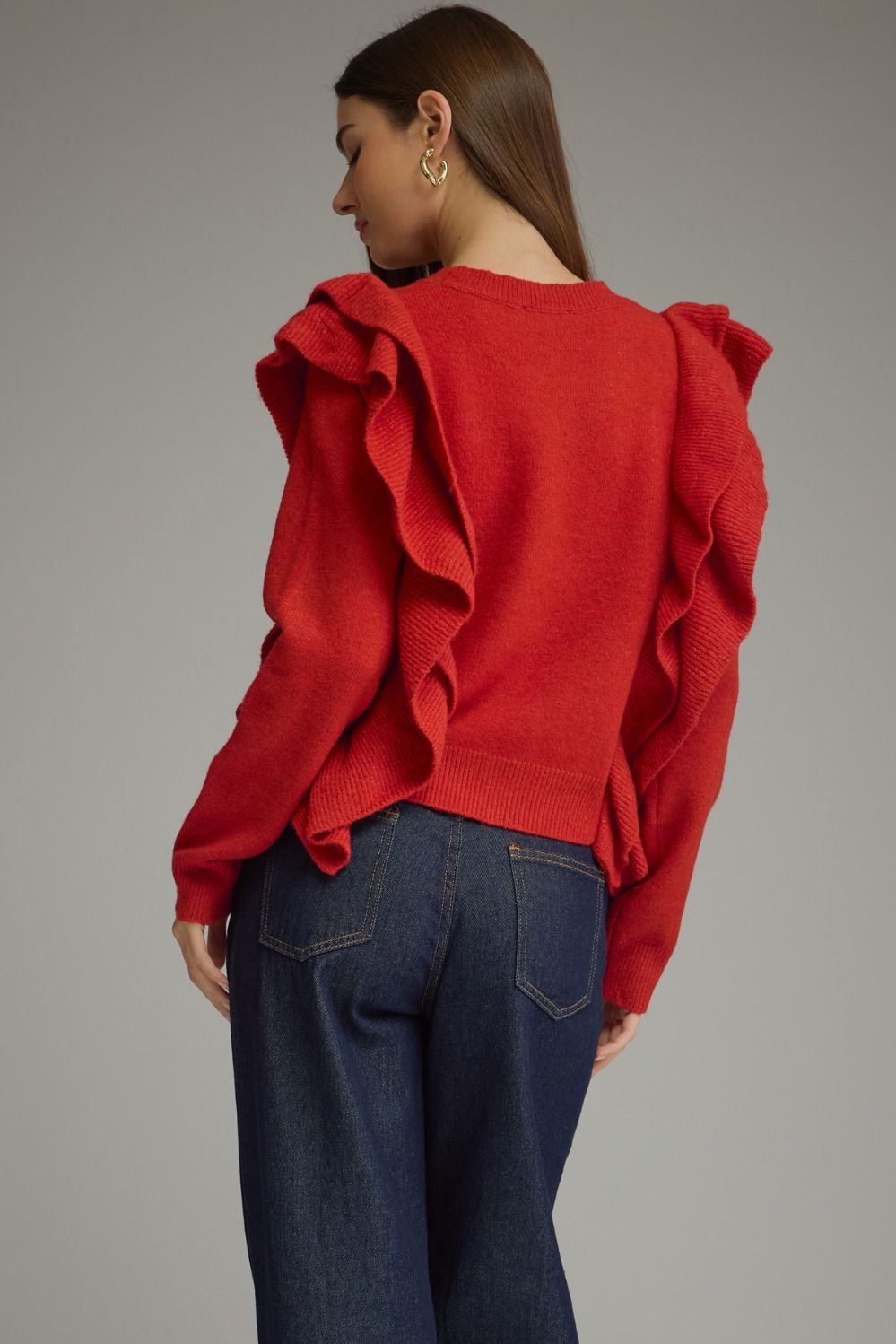 Solid Long Sleeve Sweater Top