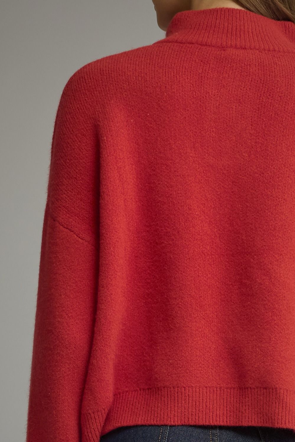 Solid Long Balloon Sleeve Sweater Top