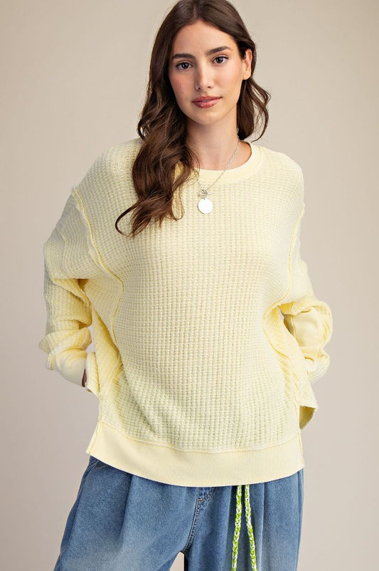 Mineral Washed Thermal Pullover