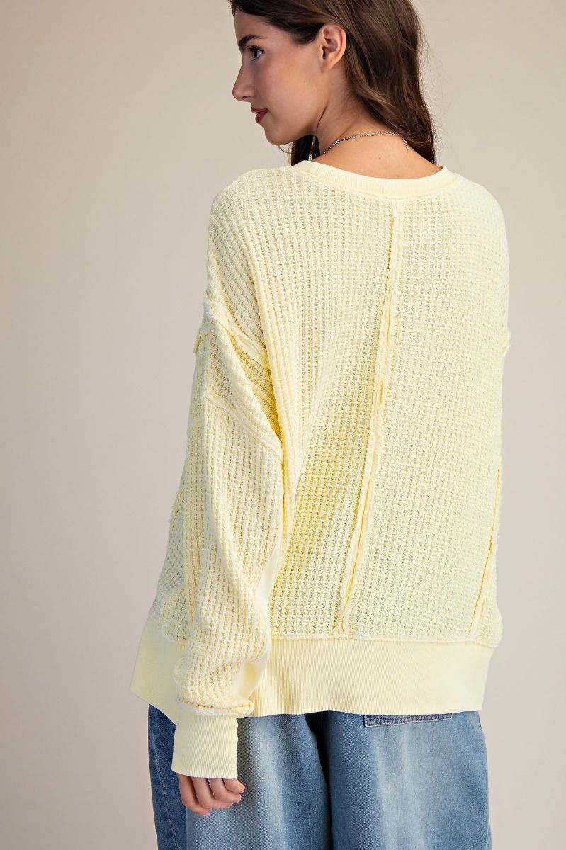 Mineral Washed Thermal Pullover