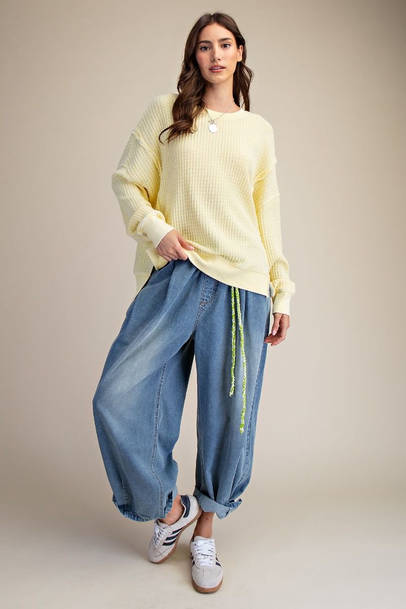 Mineral Washed Thermal Pullover