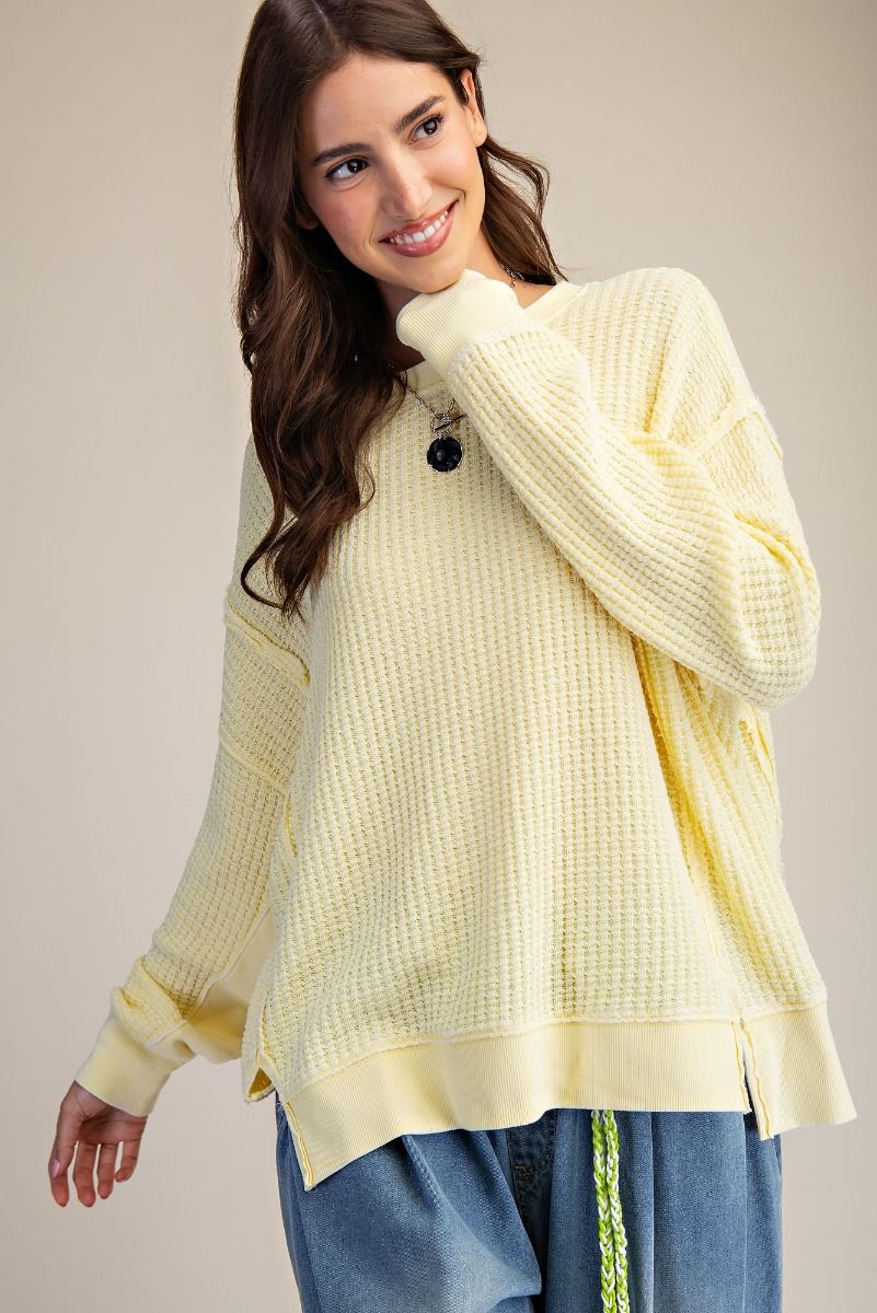 Mineral Washed Thermal Pullover