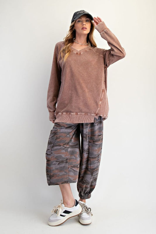 Washed Terry Oversized Pullover