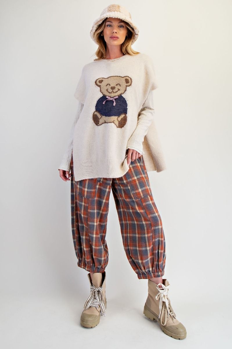 Teddy Bear Front Knitted Sweater Vest