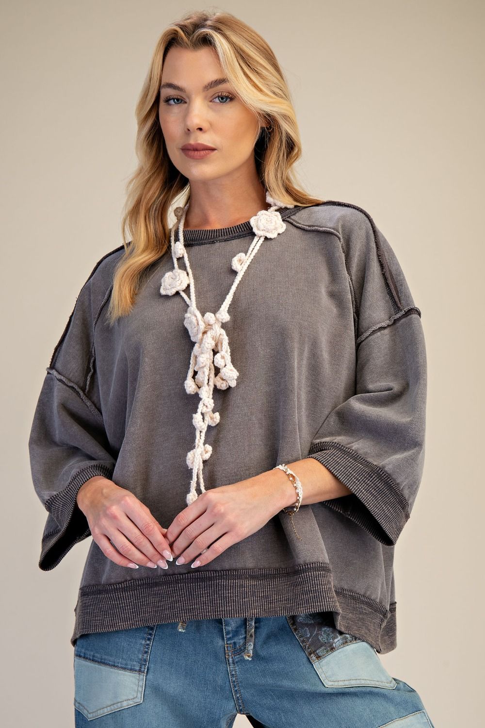 Mineral Washed Terry Pullover