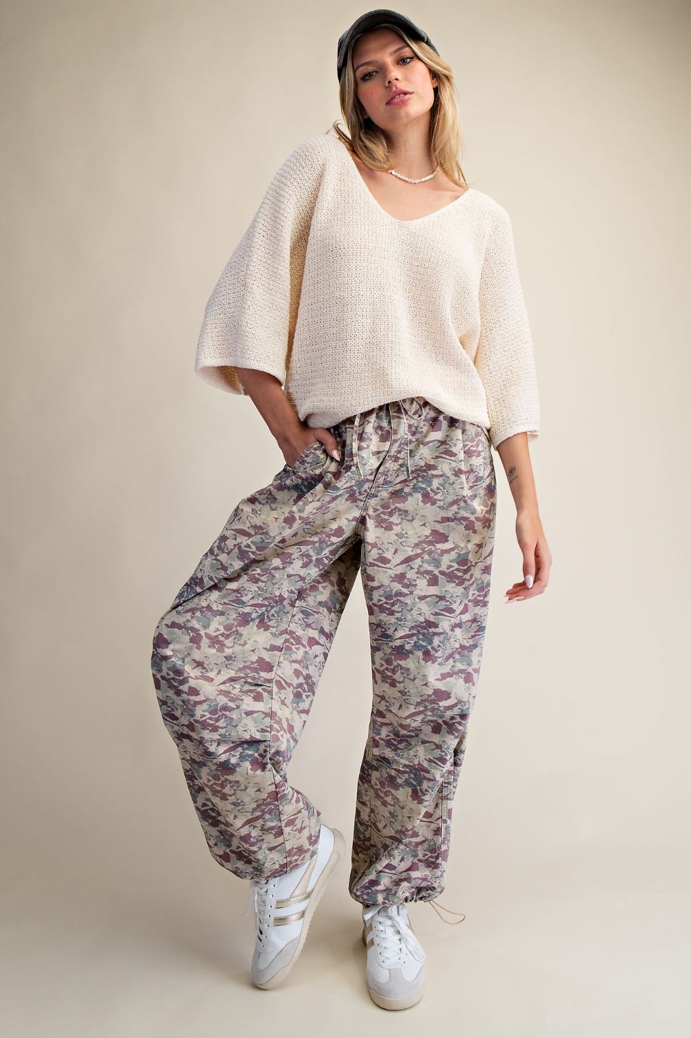 3/4 Sleeve Knitted Sweater