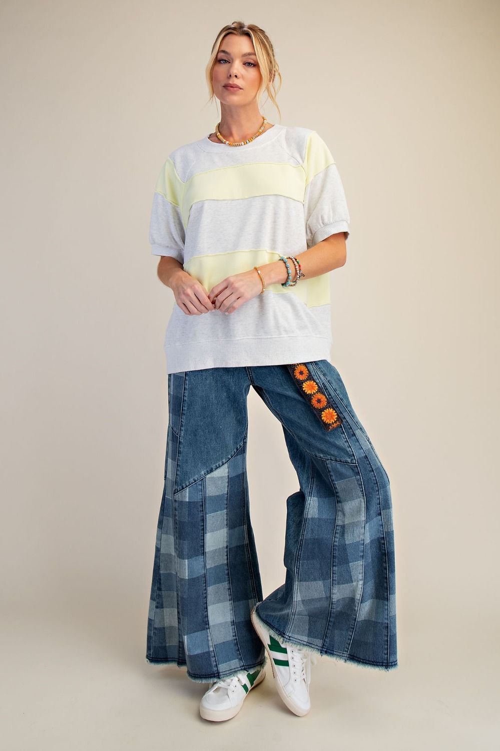 Rugby Stripe Mineral Washed Boxy Top