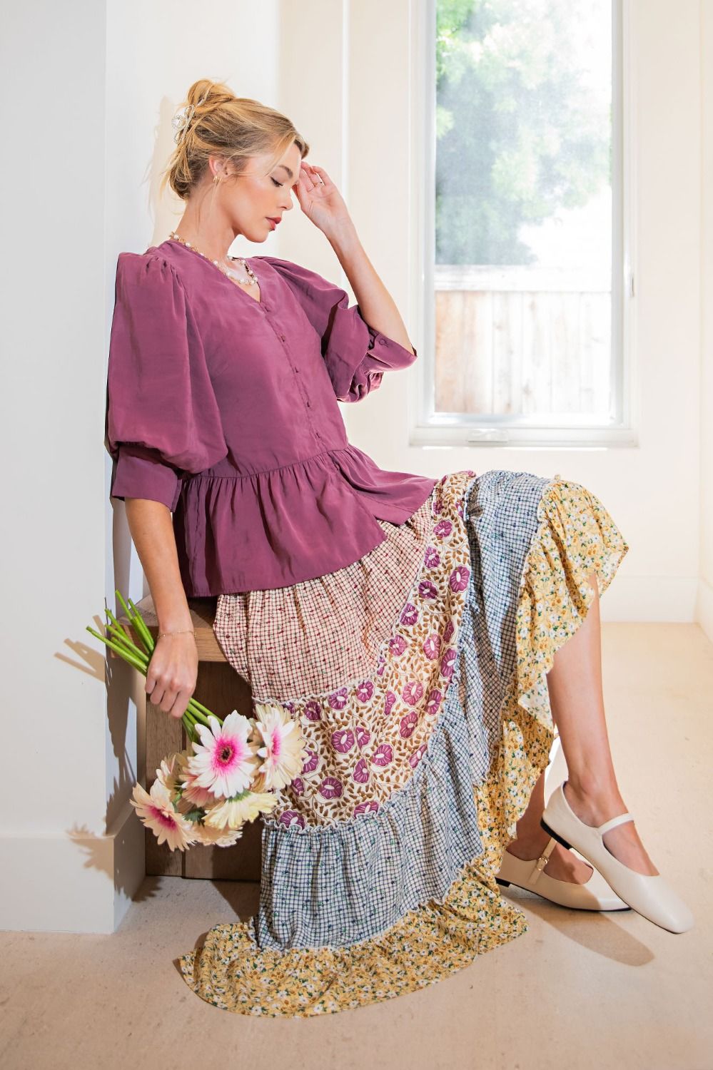 Bohemian Inspired Tiered Maxi Skirt