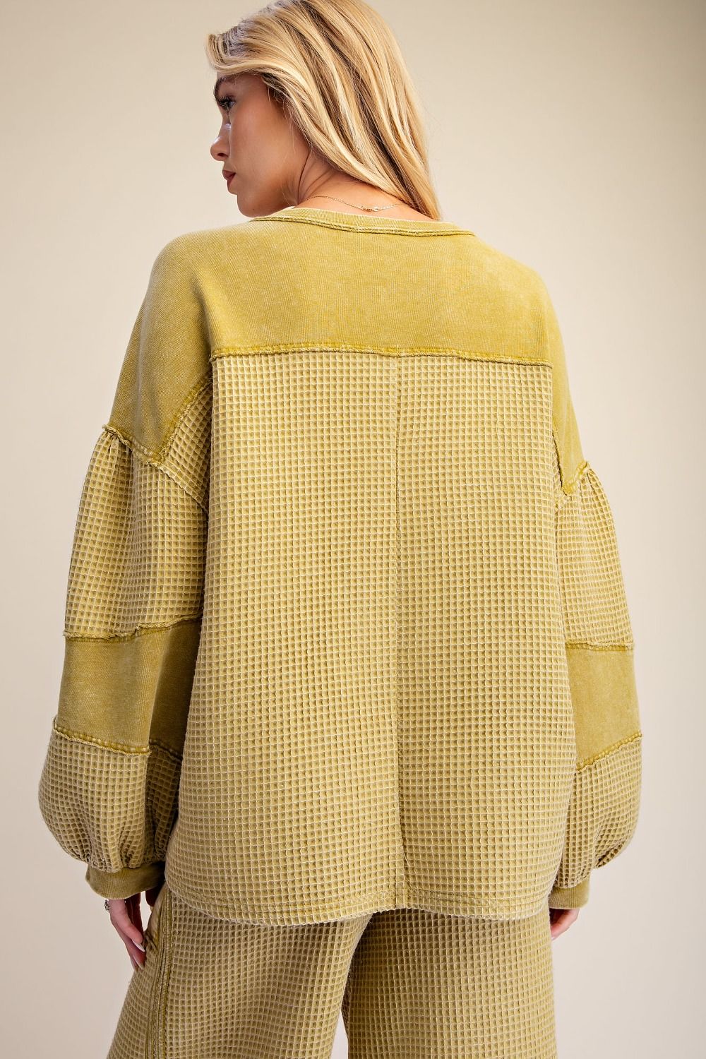 Washed Thermal Knit Pullover