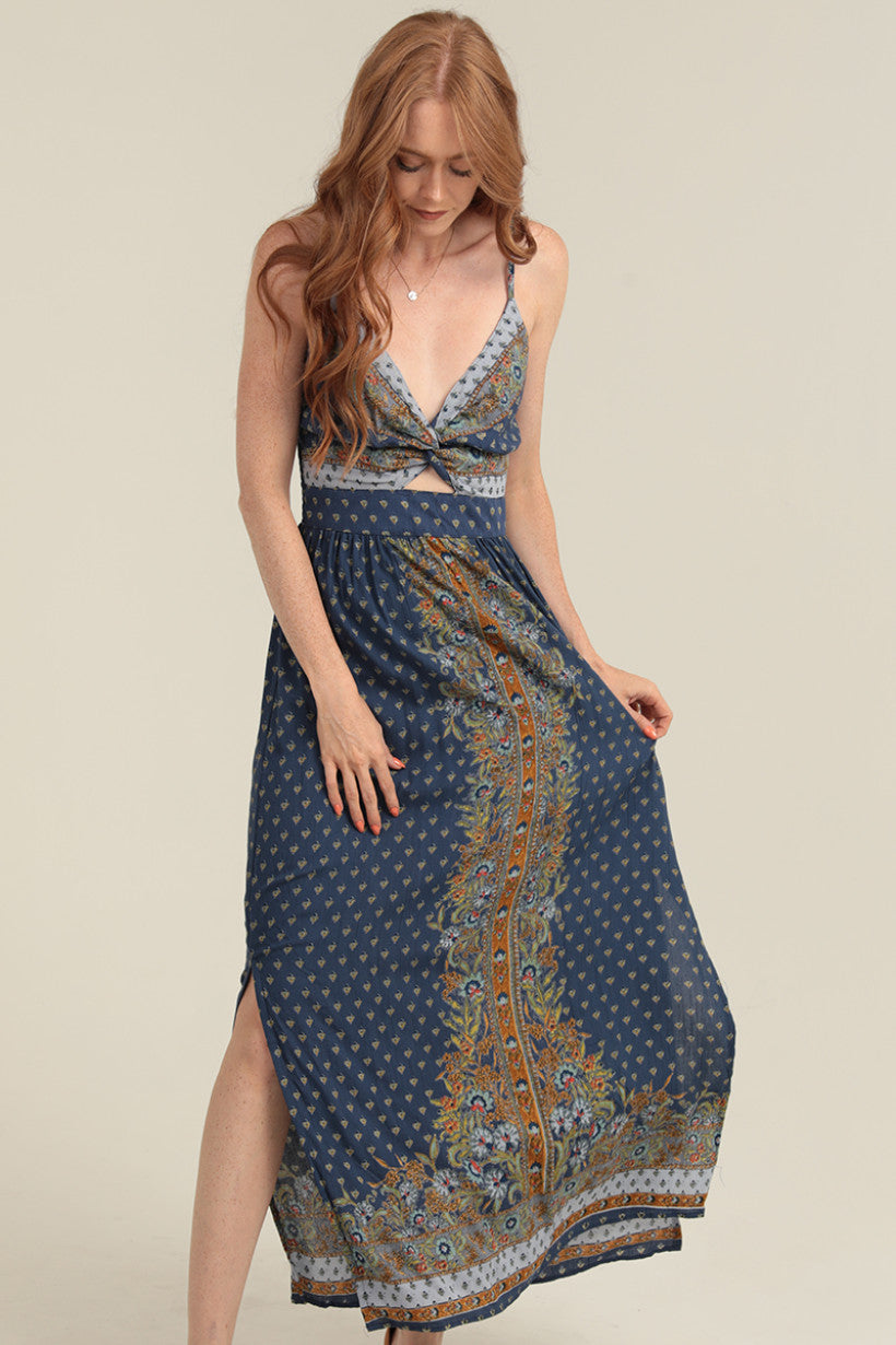Twist Front Maxi Dress