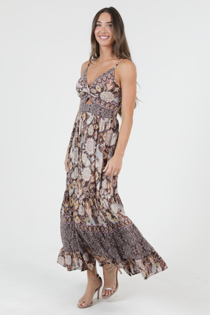 Peekaboo Tiered Maxi Dress