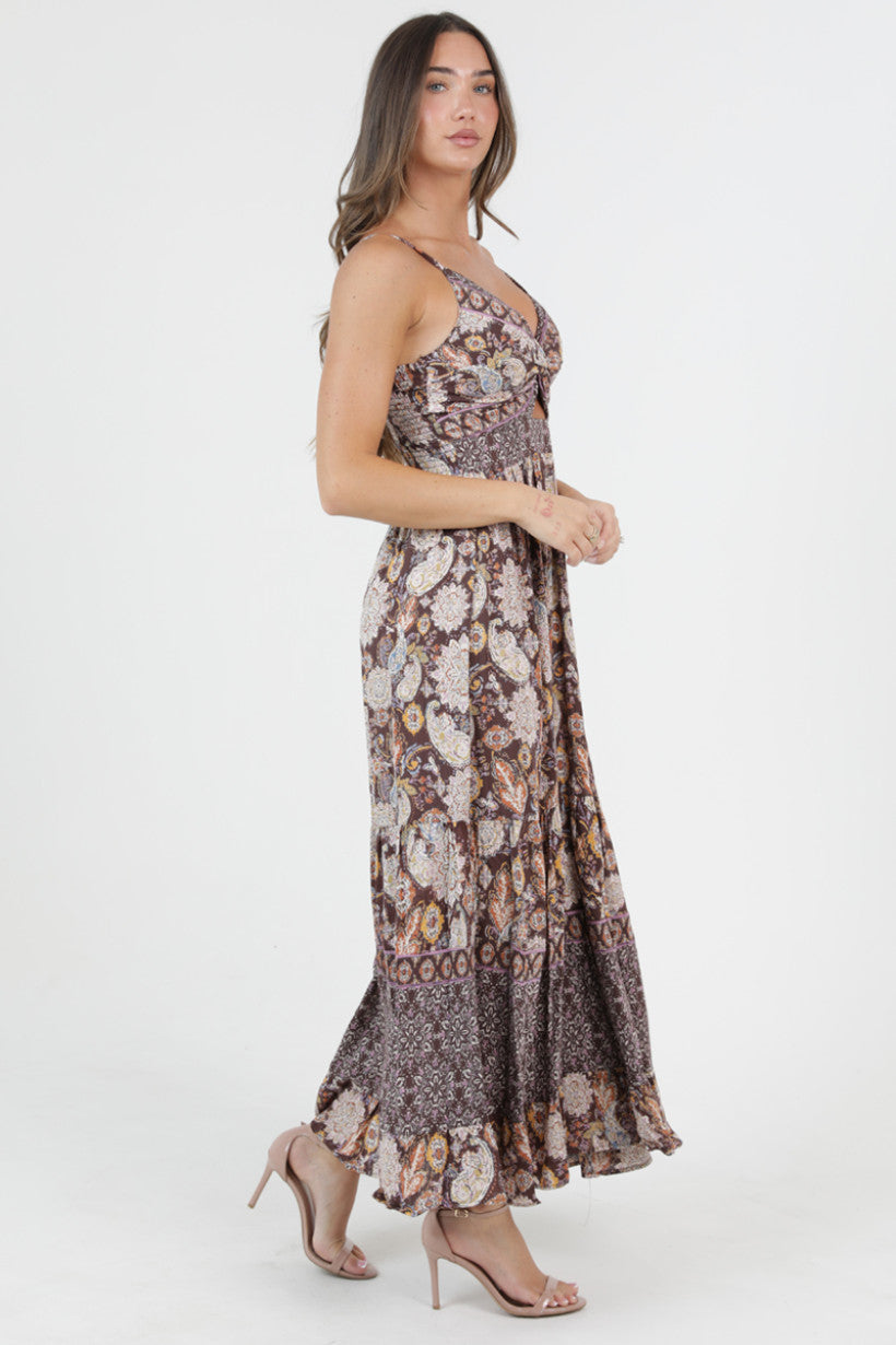 Peekaboo Tiered Maxi Dress