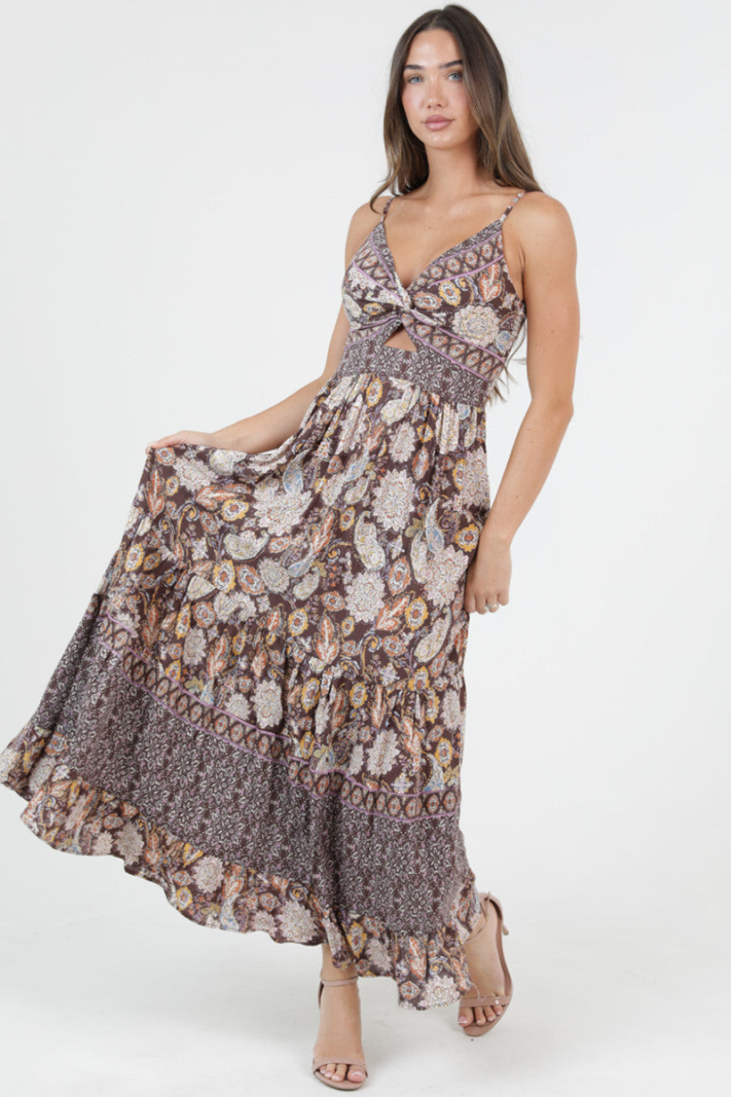 Peekaboo Tiered Maxi Dress