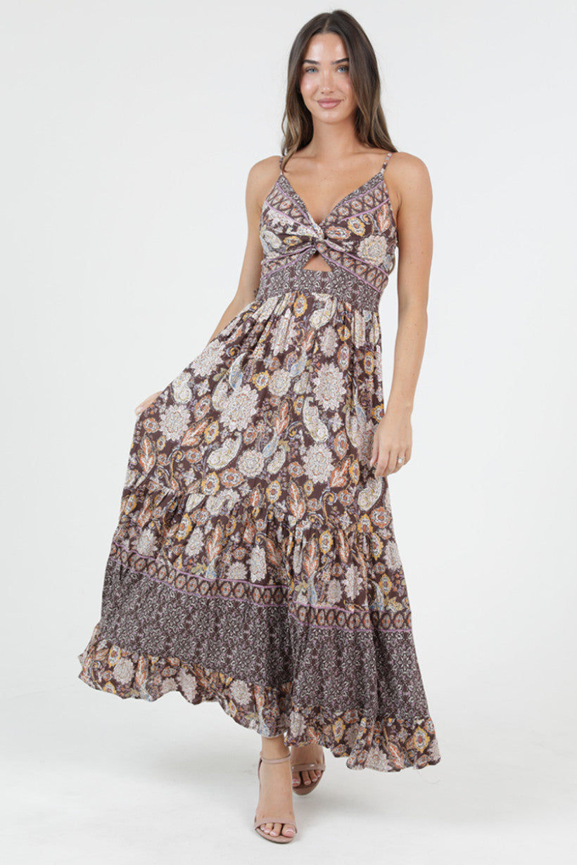 Peekaboo Tiered Maxi Dress