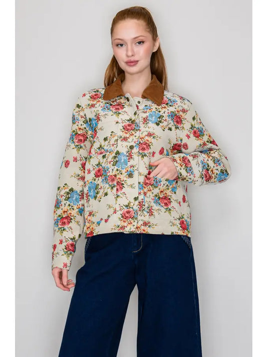 Floral Tapestry Canvas Jacket