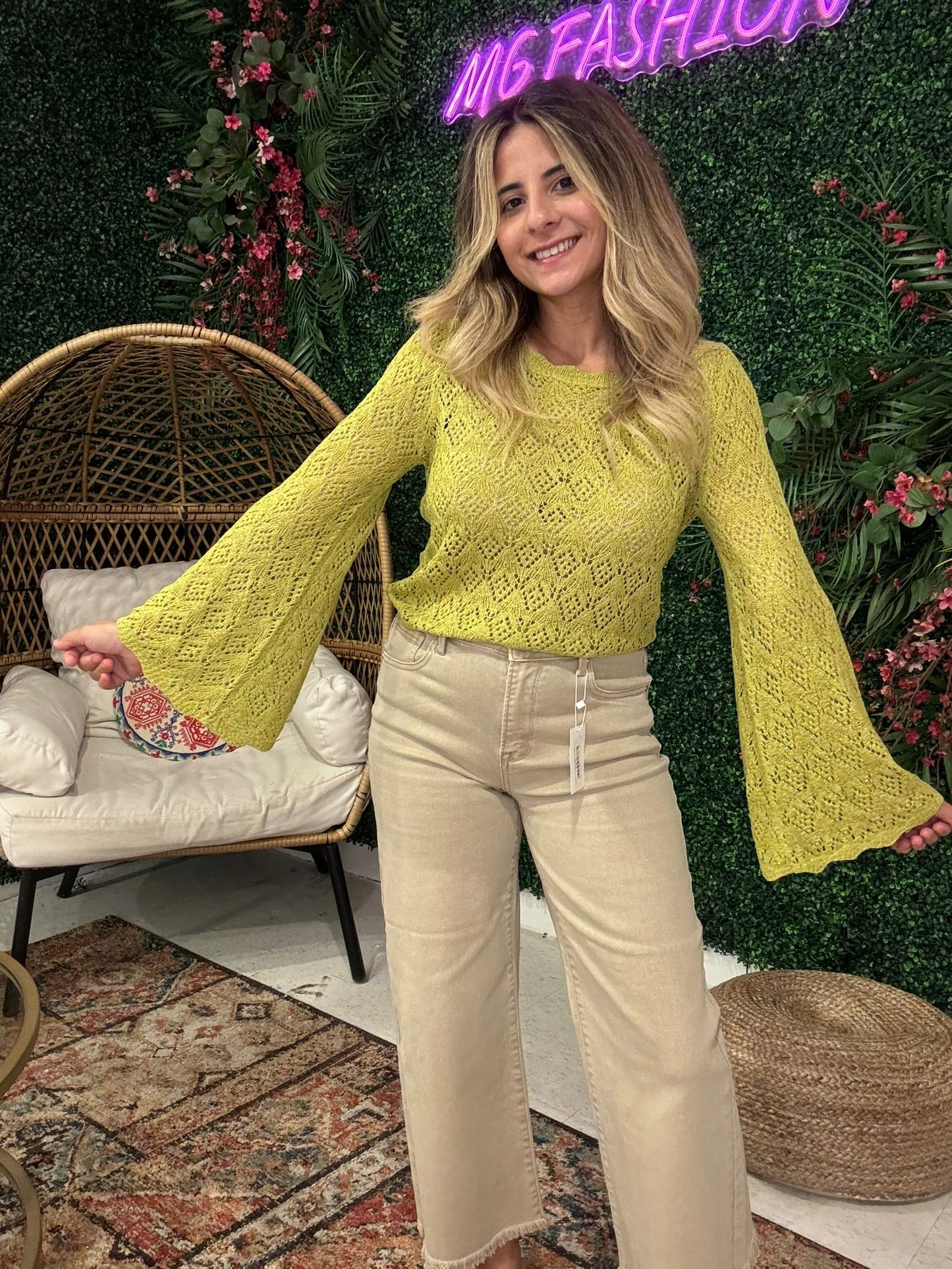 Crochet Long Sleeve Top